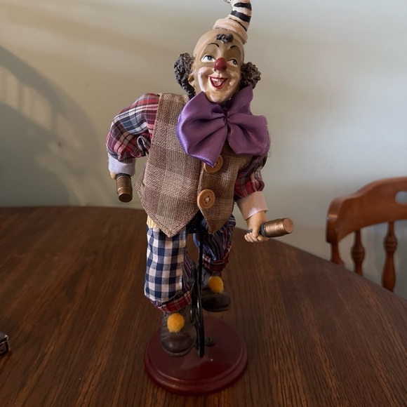 Other - Colorful Clown Figurine with Plaid Outfit